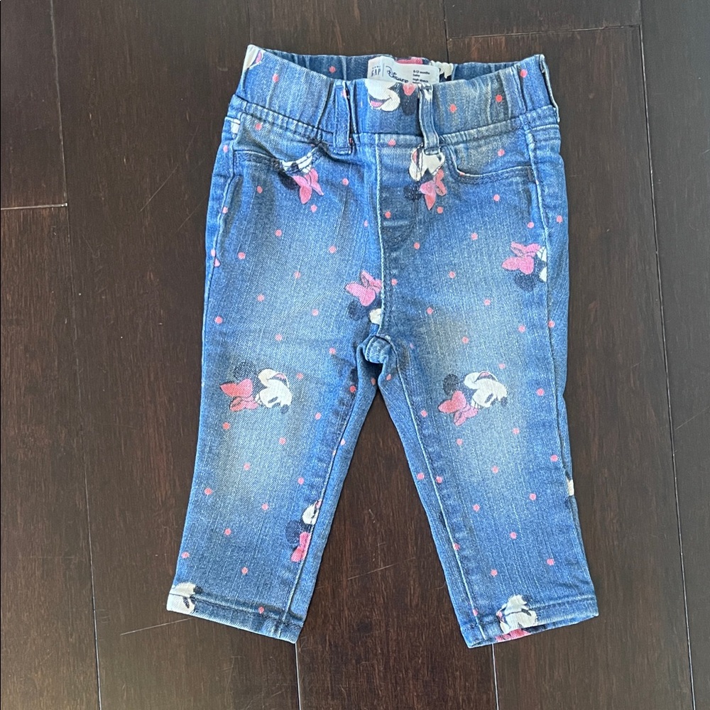 Baby GAP Kids Denim Minnie Mouse Print Jeans
